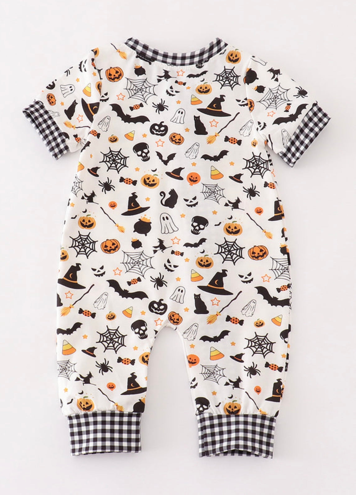 White Halloween Footless Romper
