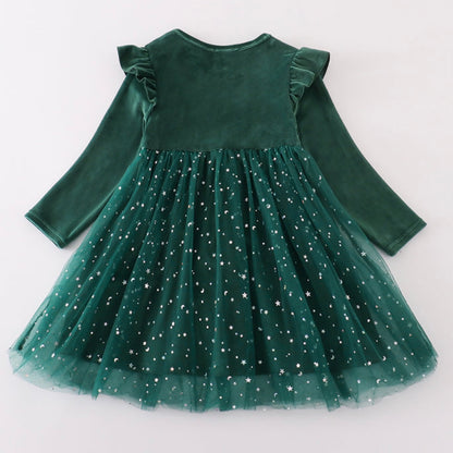 Green Velvet Dress
