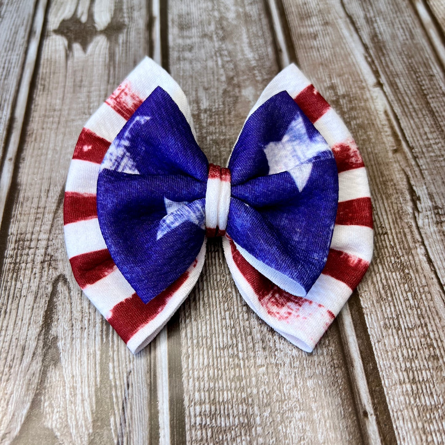 American Flag Distressed Bows