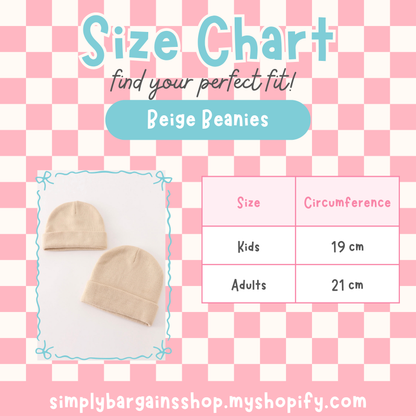 Beige Beanies